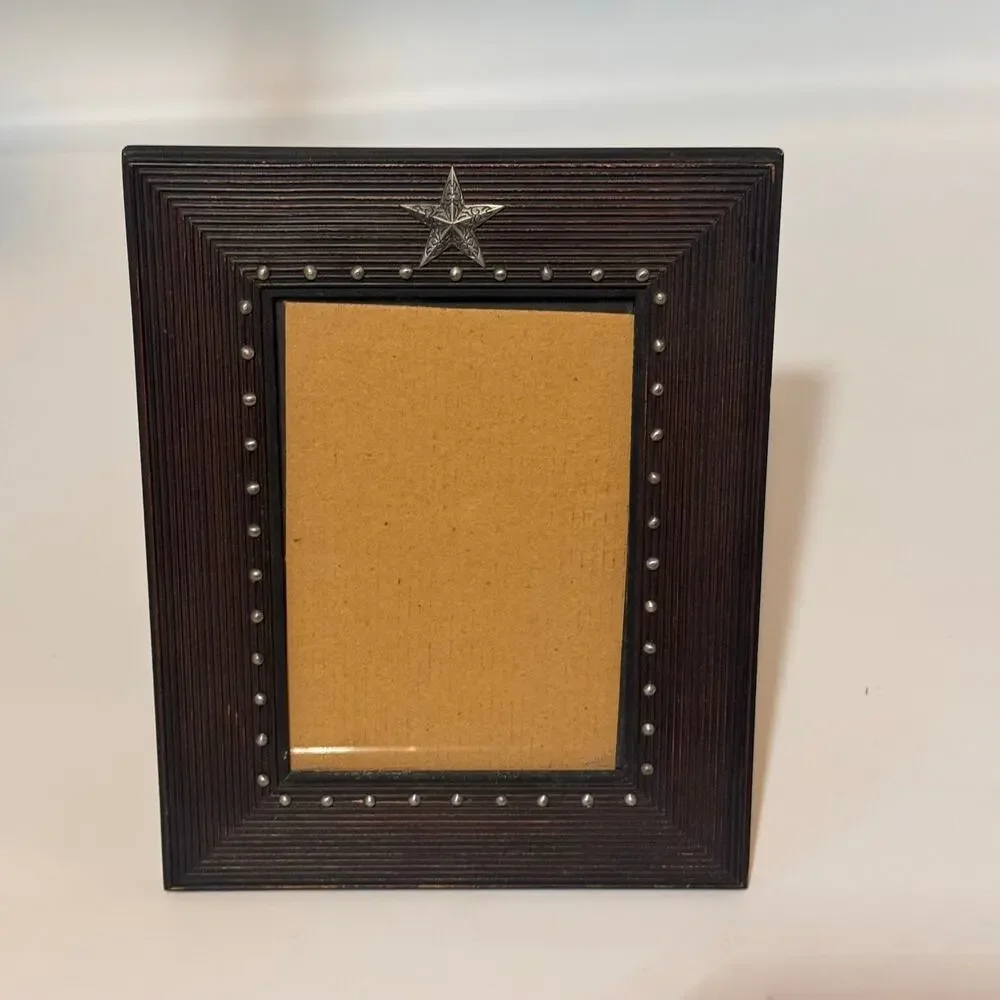 Wilton Rustic Western 5x7 Picture Frame Brown Star Farmhouse Tabletop Decor